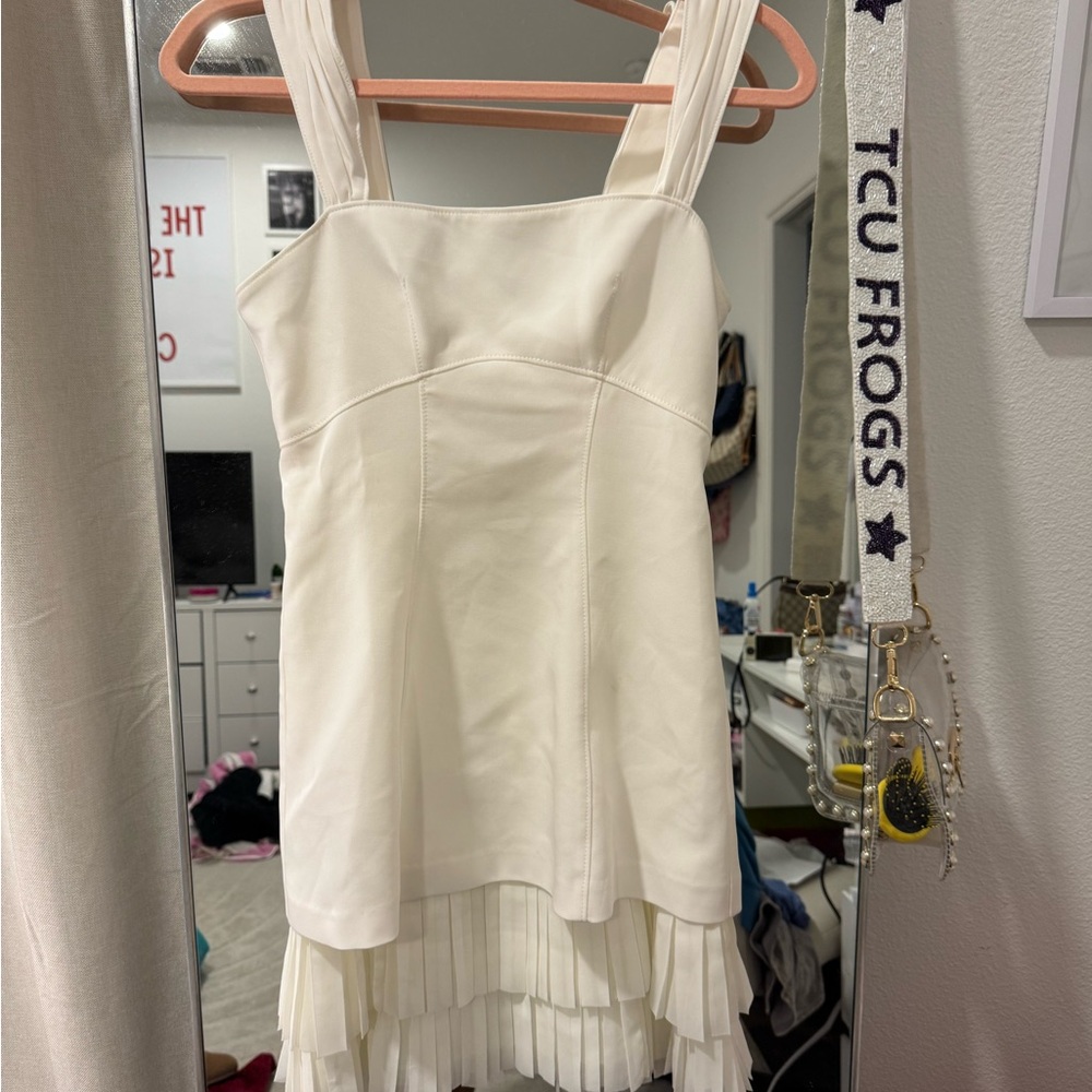 Nordstroms Elegant Cream Sleeveless Dress